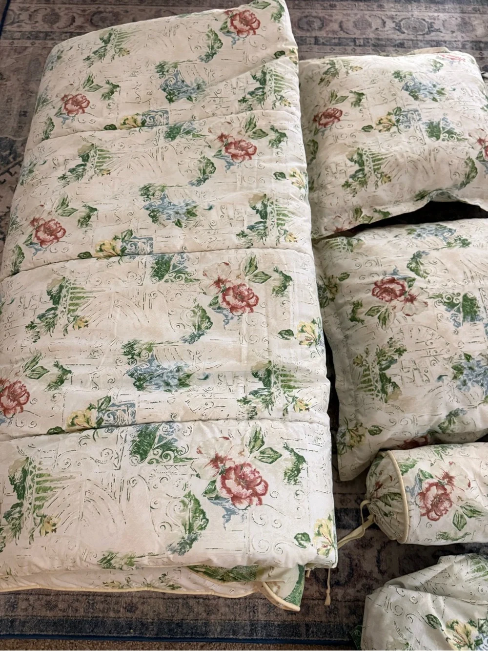Vintage Sheridan Australia Reversible King Comforter Bedding Set – Floral Garden